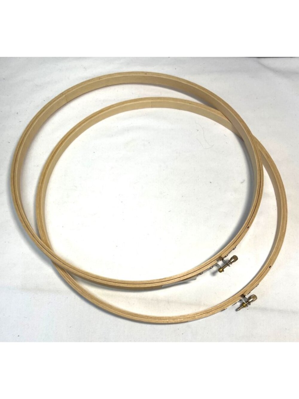 2- 12" Westex Corp Wooden Embroidery Hoops With Metal Fasteners